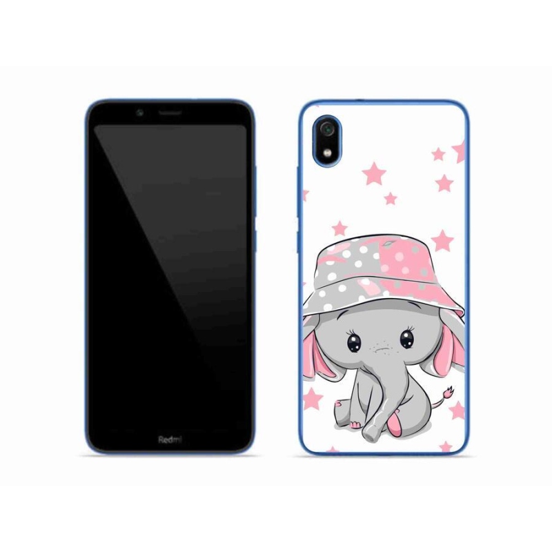 Gelový kryt mmCase na mobil Xiaomi Redmi 7A - růžový slon