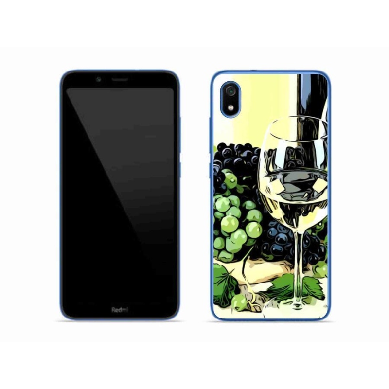 Gelový kryt mmCase na mobil Xiaomi Redmi 7A - sklenka vína