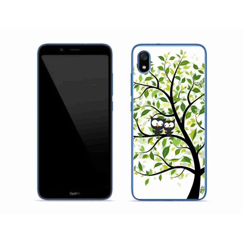 Gelový kryt mmCase na mobil Xiaomi Redmi 7A - sovičky na stromě