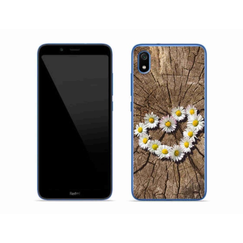 Gelový kryt mmCase na mobil Xiaomi Redmi 7A - srdce z kopretin