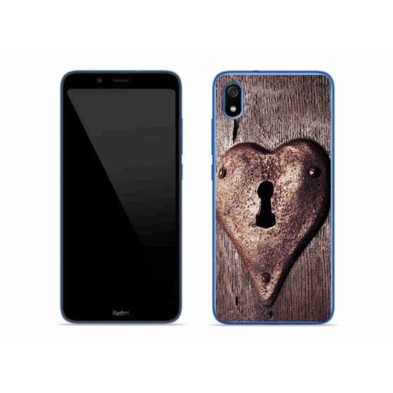 Gelový kryt mmCase na mobil Xiaomi Redmi 7A - zámek ve tvaru srdce