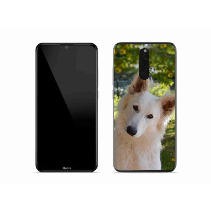 Gelový kryt mmCase na mobil Xiaomi Redmi 8 - bílý švýcarský ovčák 1