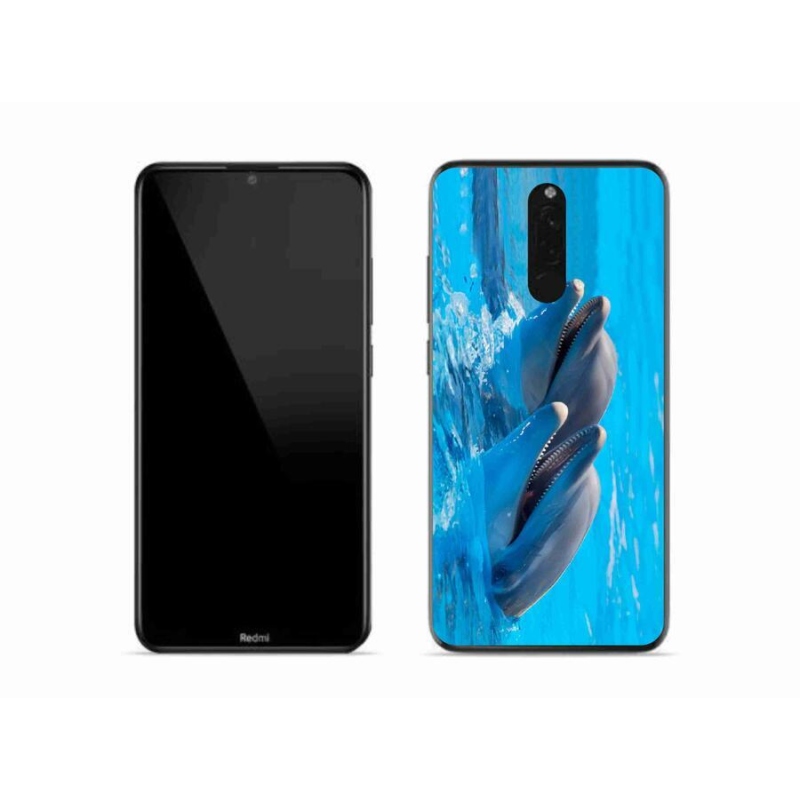 Gelový kryt mmCase na mobil Xiaomi Redmi 8 - delfíni