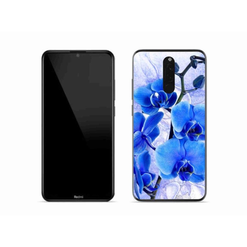 Gelový kryt mmCase na mobil Xiaomi Redmi 8 - modré květy