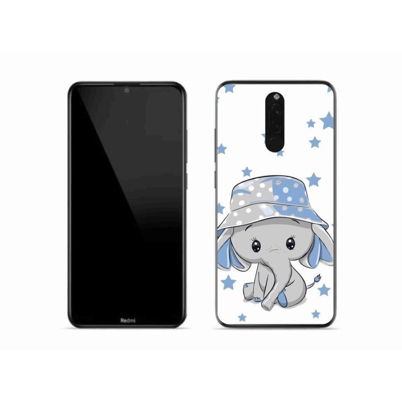 Gelový kryt mmCase na mobil Xiaomi Redmi 8 - modrý slon