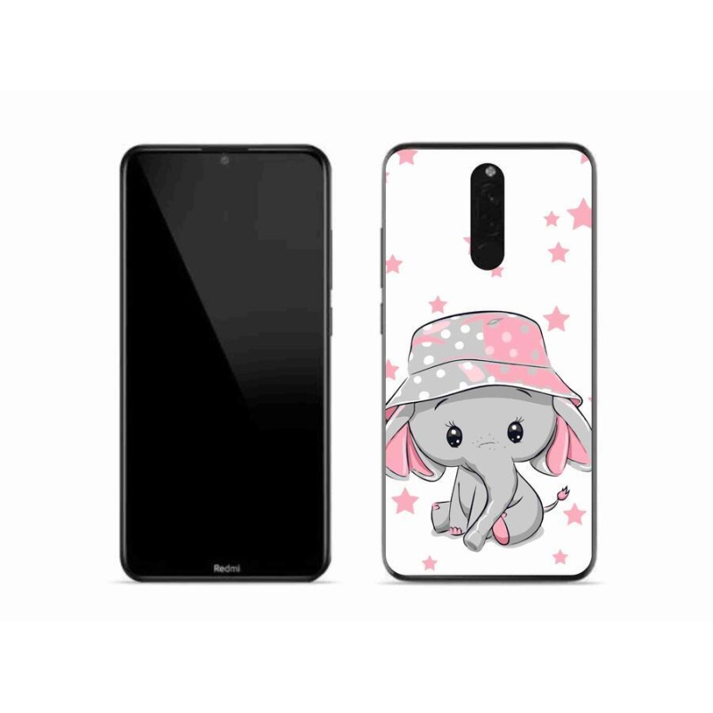 Gelový kryt mmCase na mobil Xiaomi Redmi 8 - růžový slon