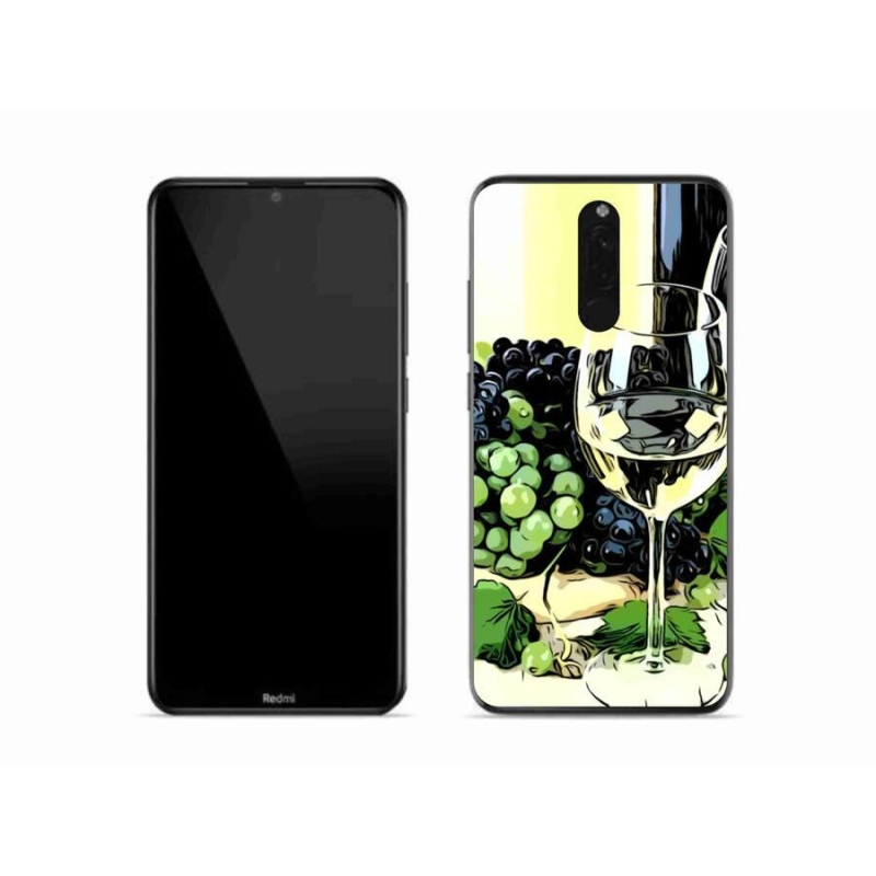Gelový kryt mmCase na mobil Xiaomi Redmi 8 - sklenka vína