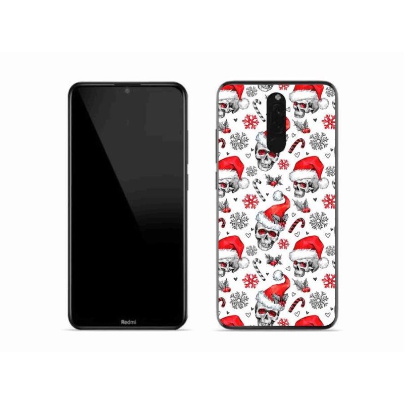 Gelový kryt mmCase na mobil Xiaomi Redmi 8 - vánoční lebky