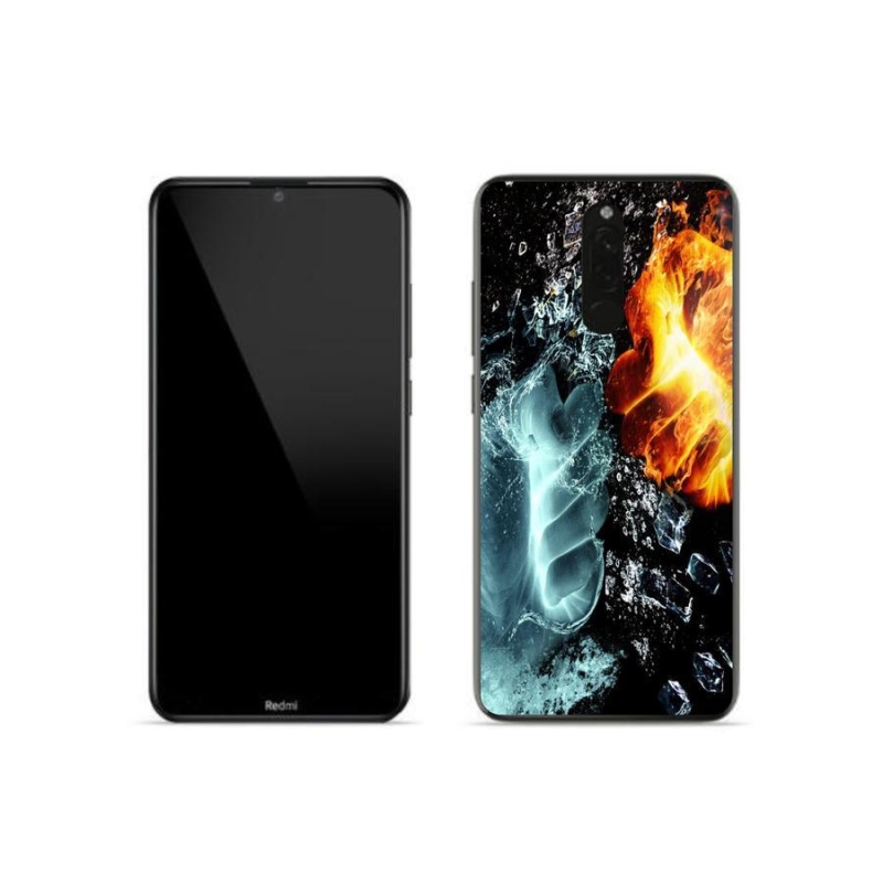 Gelový kryt mmCase na mobil Xiaomi Redmi 8 - voda a oheň