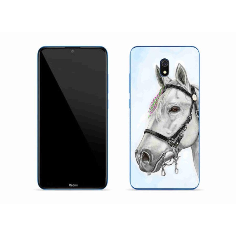Gelový kryt mmCase na mobil Xiaomi Redmi 8A - bílý kůň 1