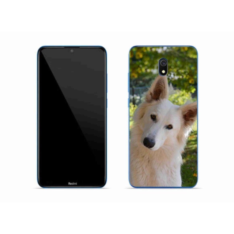 Gelový kryt mmCase na mobil Xiaomi Redmi 8A - bílý švýcarský ovčák 1