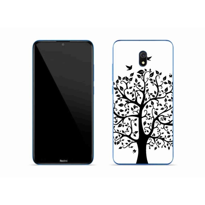 Gelový kryt mmCase na mobil Xiaomi Redmi 8A - černobílý strom