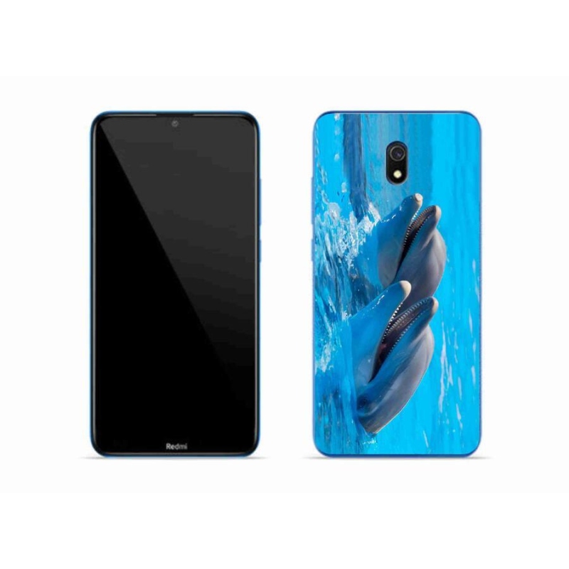 Gelový kryt mmCase na mobil Xiaomi Redmi 8A - delfíni