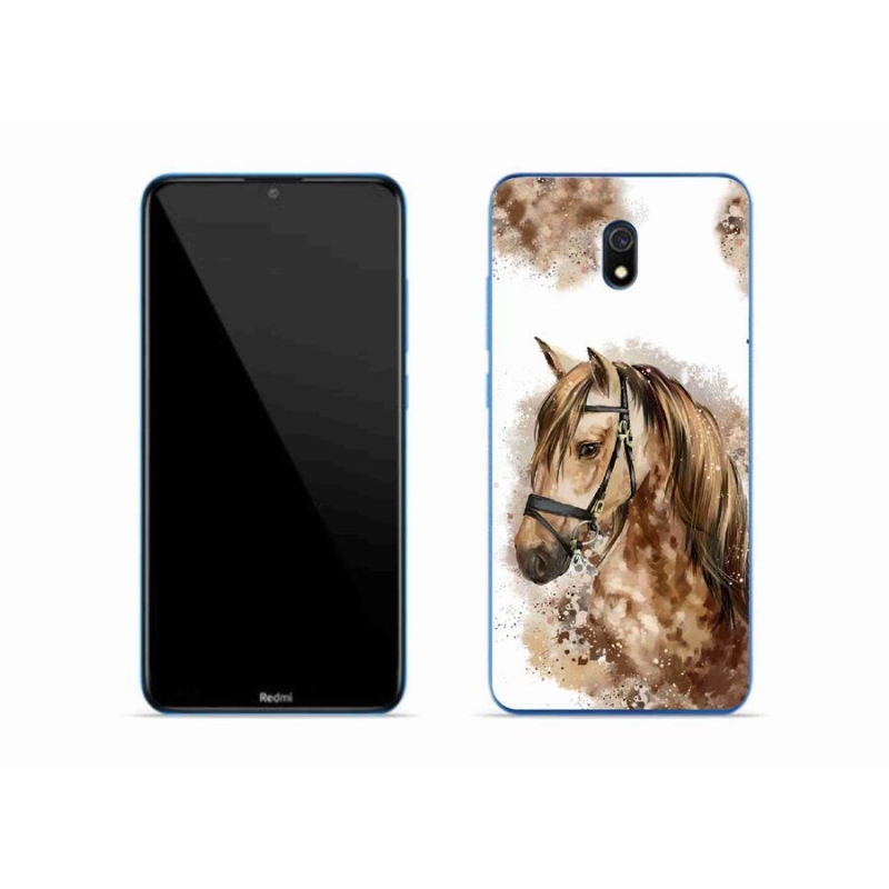 Gelový kryt mmCase na mobil Xiaomi Redmi 8A - hnědý kreslený kůň