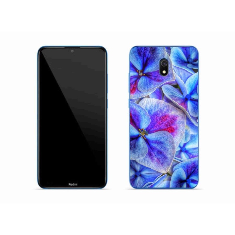 Gelový kryt mmCase na mobil Xiaomi Redmi 8A - modré květy 1