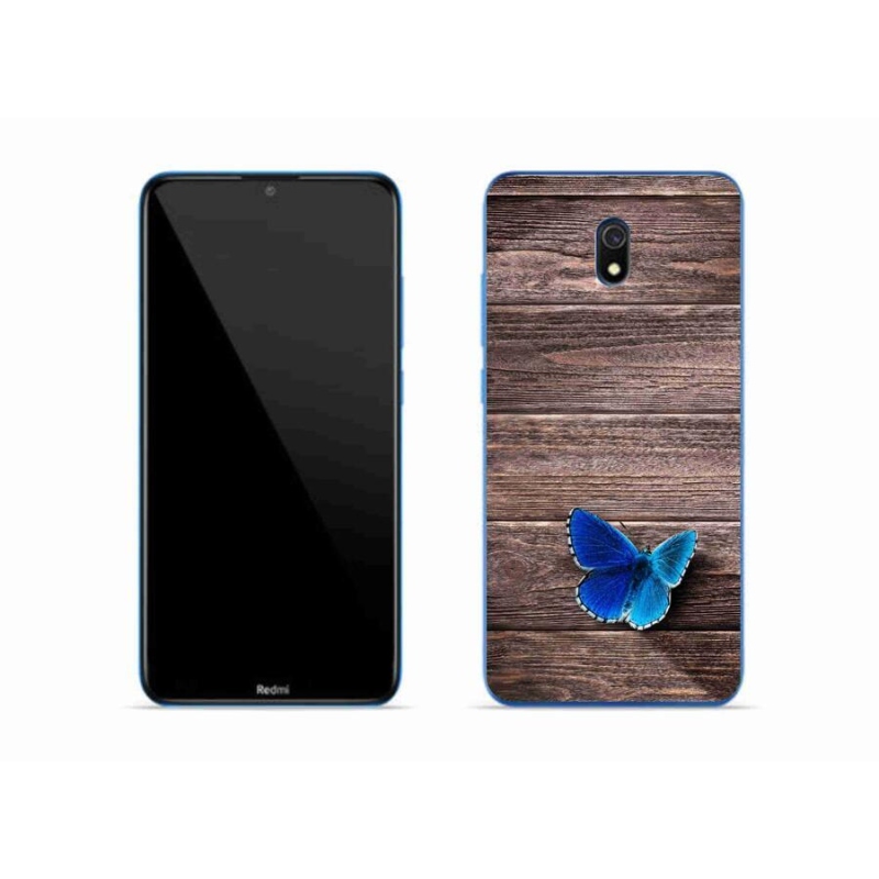 Gelový kryt mmCase na mobil Xiaomi Redmi 8A - modrý motýl 1