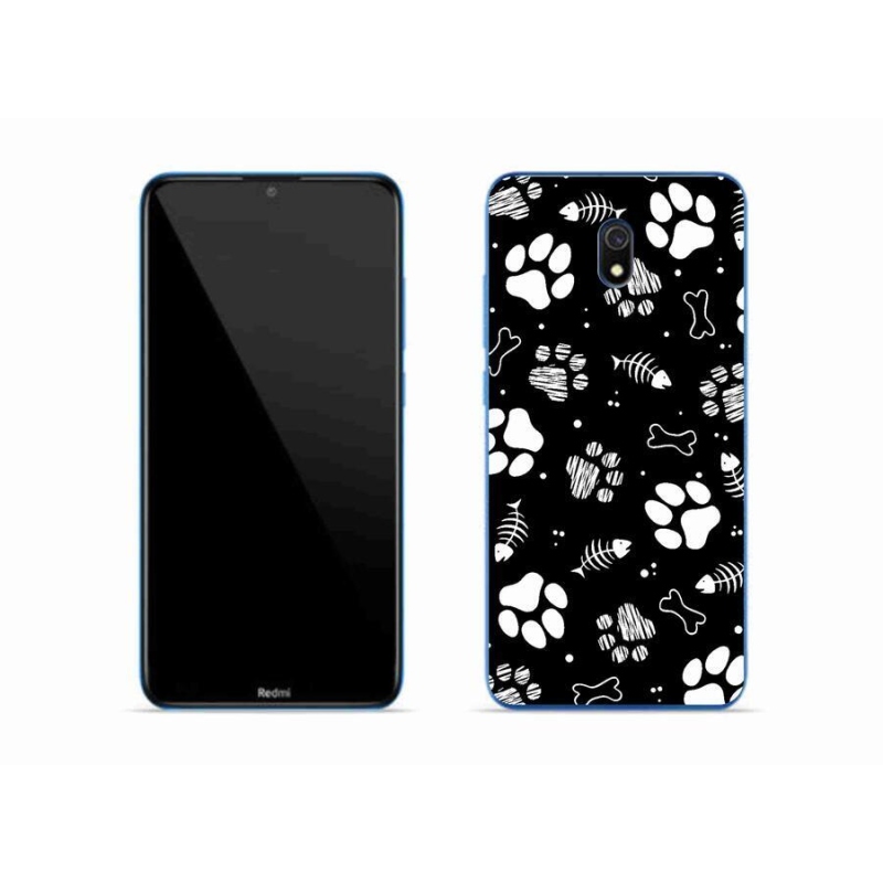 Gelový kryt mmCase na mobil Xiaomi Redmi 8A - psí tlapky