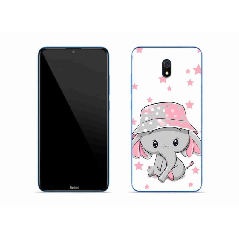 Gelový kryt mmCase na mobil Xiaomi Redmi 8A - růžový slon