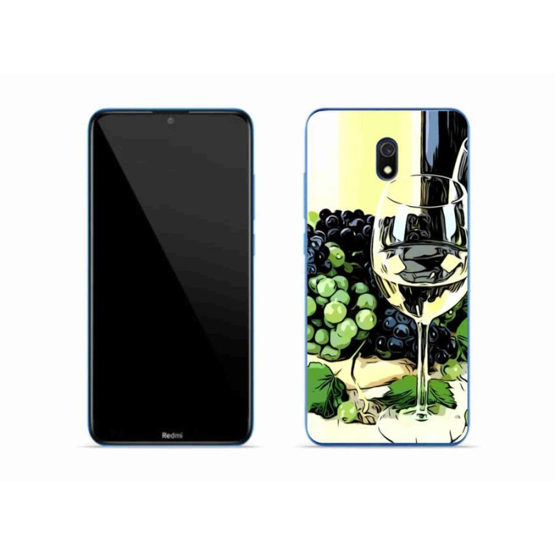 Gelový kryt mmCase na mobil Xiaomi Redmi 8A - sklenka vína