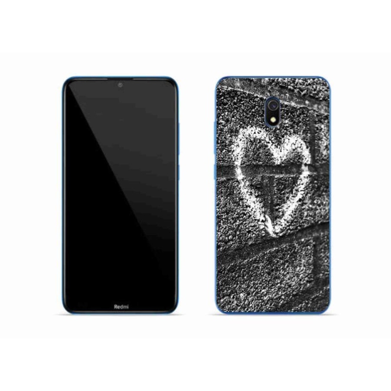 Gelový kryt mmCase na mobil Xiaomi Redmi 8A - srdce na zdi