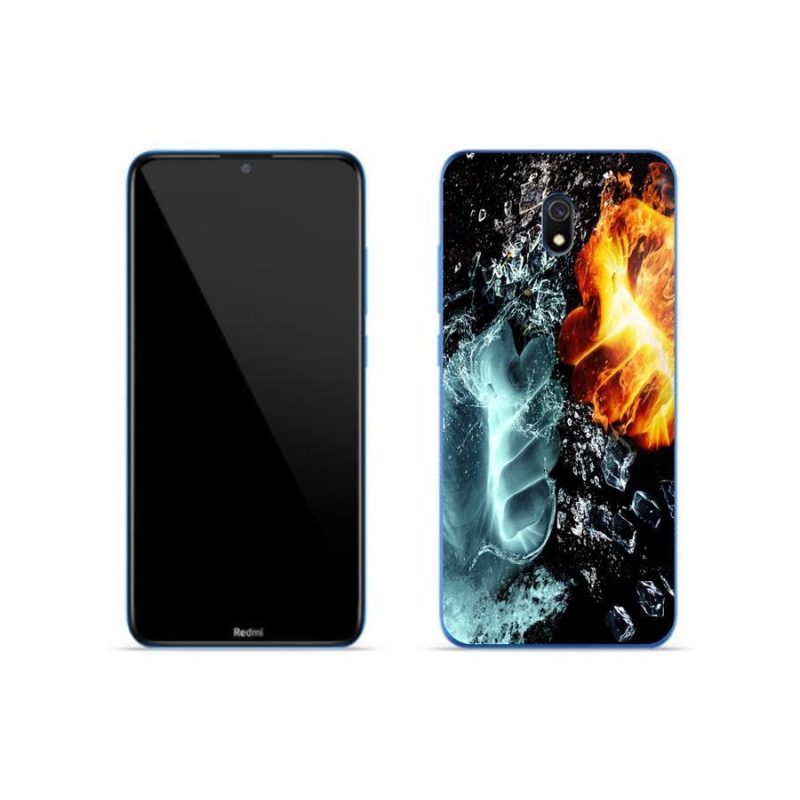 Gelový kryt mmCase na mobil Xiaomi Redmi 8A - voda a oheň