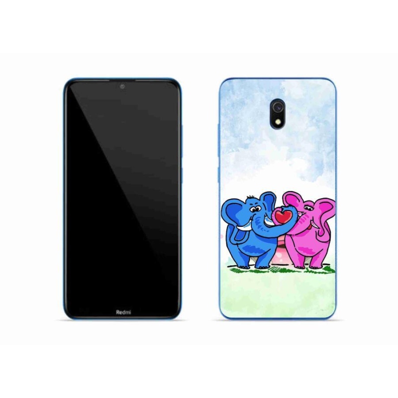 Gelový kryt mmCase na mobil Xiaomi Redmi 8A - zamilovaní sloni