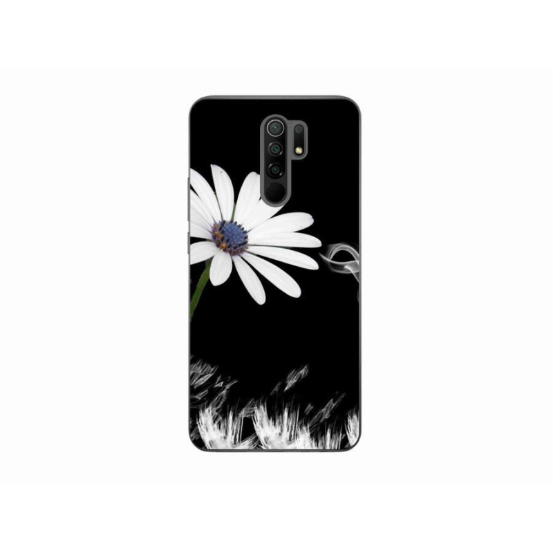 Gelový kryt mmCase na mobil Xiaomi Redmi 9 - bílá květina