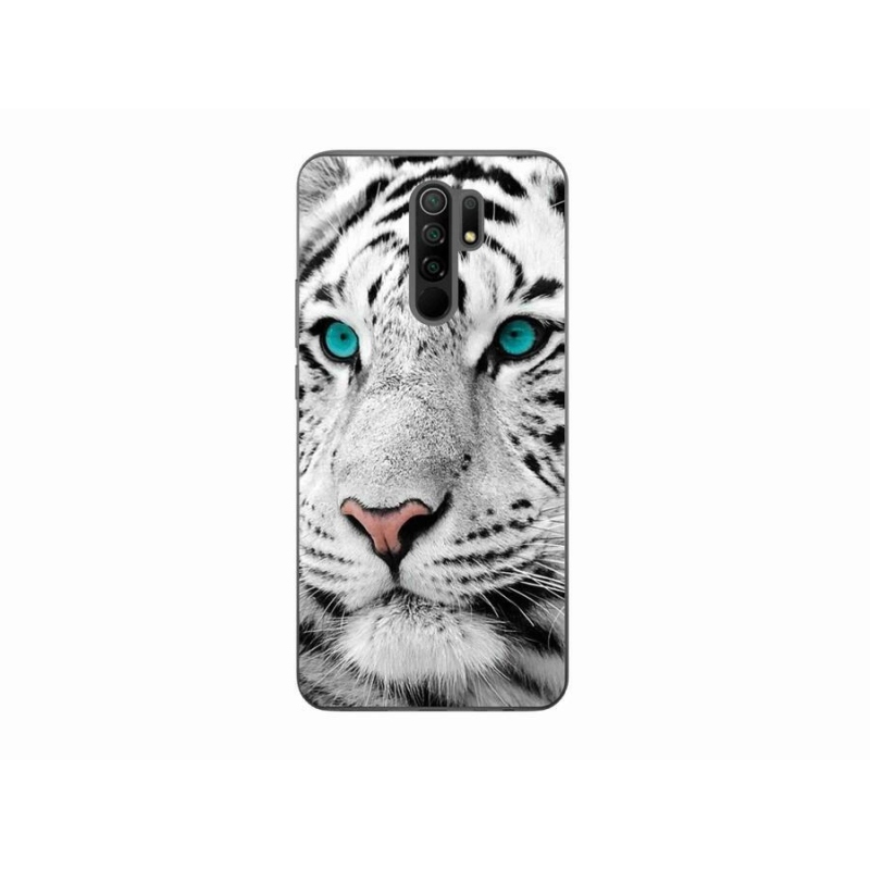 Gelový kryt mmCase na mobil Xiaomi Redmi 9 - bílý tygr