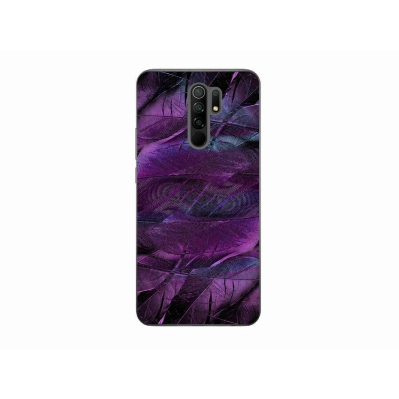 Gelový kryt mmCase na mobil Xiaomi Redmi 9 - fialová pírka