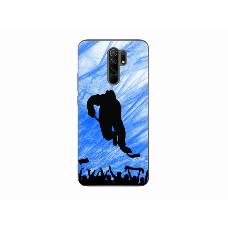 Gelový kryt mmCase na mobil Xiaomi Redmi 9 - hokejový hráč