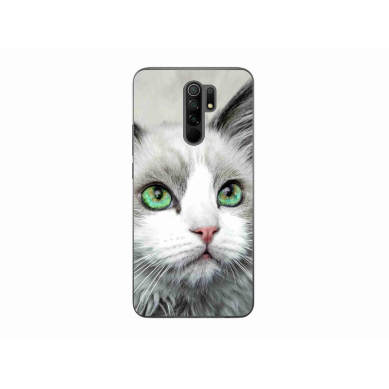 Gelový kryt mmCase na mobil Xiaomi Redmi 9 - kočičí pohled