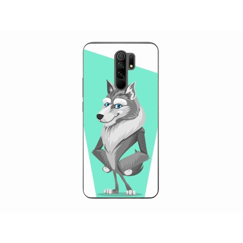 Gelový kryt mmCase na mobil Xiaomi Redmi 9 - kreslený vlk