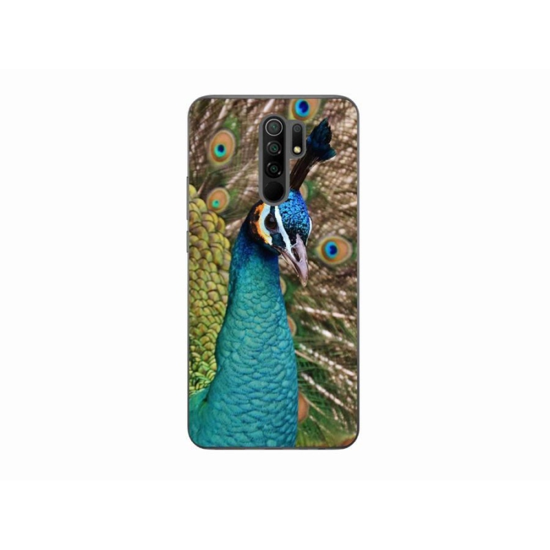 Gelový kryt mmCase na mobil Xiaomi Redmi 9 - páv