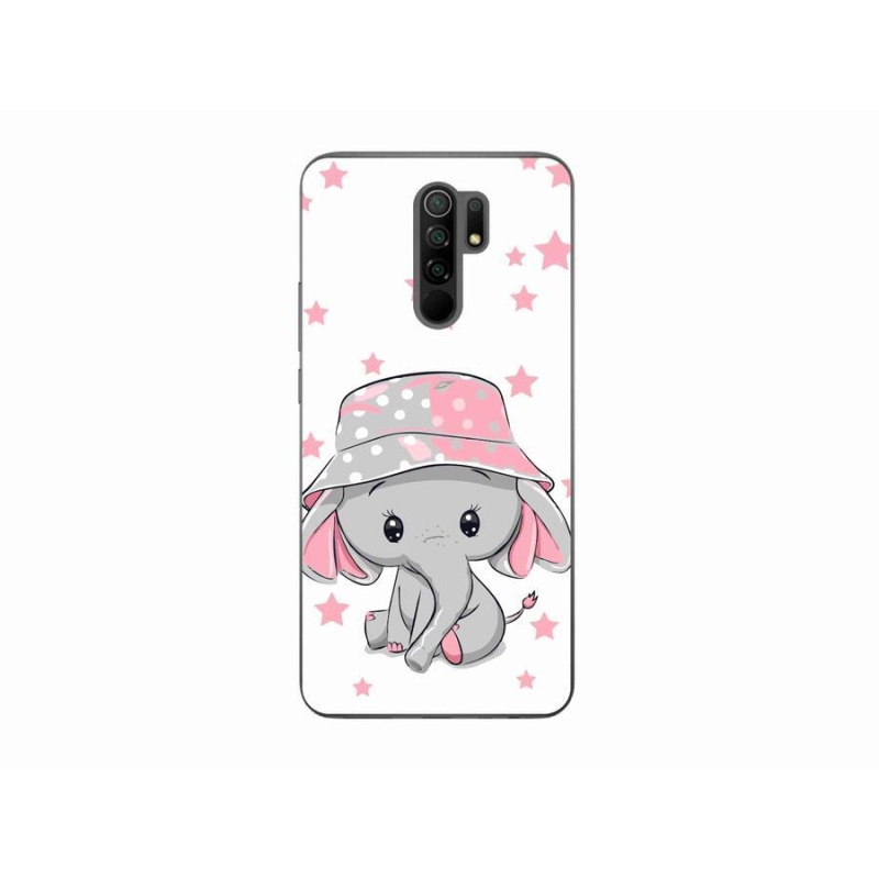 Gelový kryt mmCase na mobil Xiaomi Redmi 9 - růžový slon