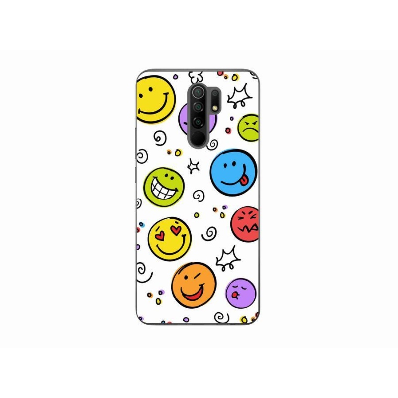 Gelový kryt mmCase na mobil Xiaomi Redmi 9 - smajlíci