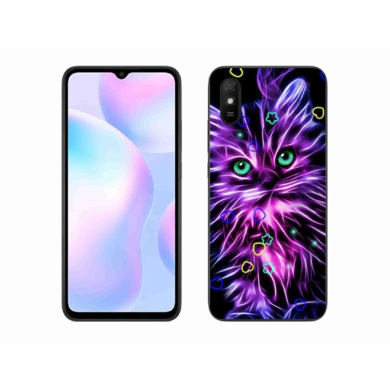 Gelový kryt mmCase na mobil Xiaomi Redmi 9A - abstraktní kočka