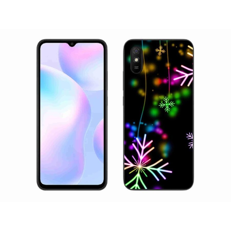 Gelový kryt mmCase na mobil Xiaomi Redmi 9A - barevné vločky