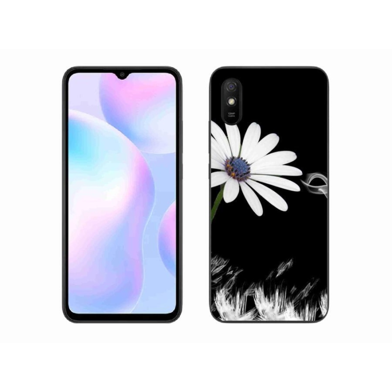 Gelový kryt mmCase na mobil Xiaomi Redmi 9A - bílá květina