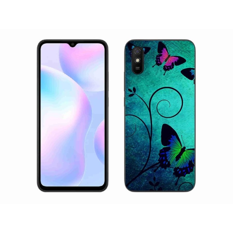 Gelový kryt mmCase na mobil Xiaomi Redmi 9AT - barevní motýli