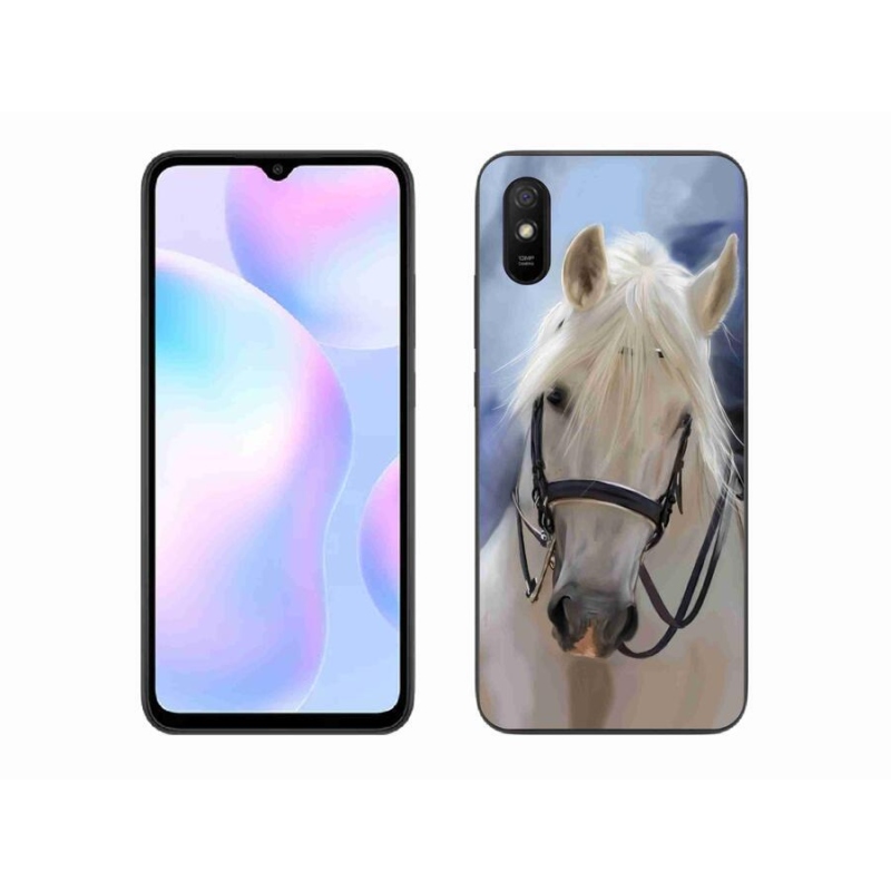 Gelový kryt mmCase na mobil Xiaomi Redmi 9AT - bílý kůň