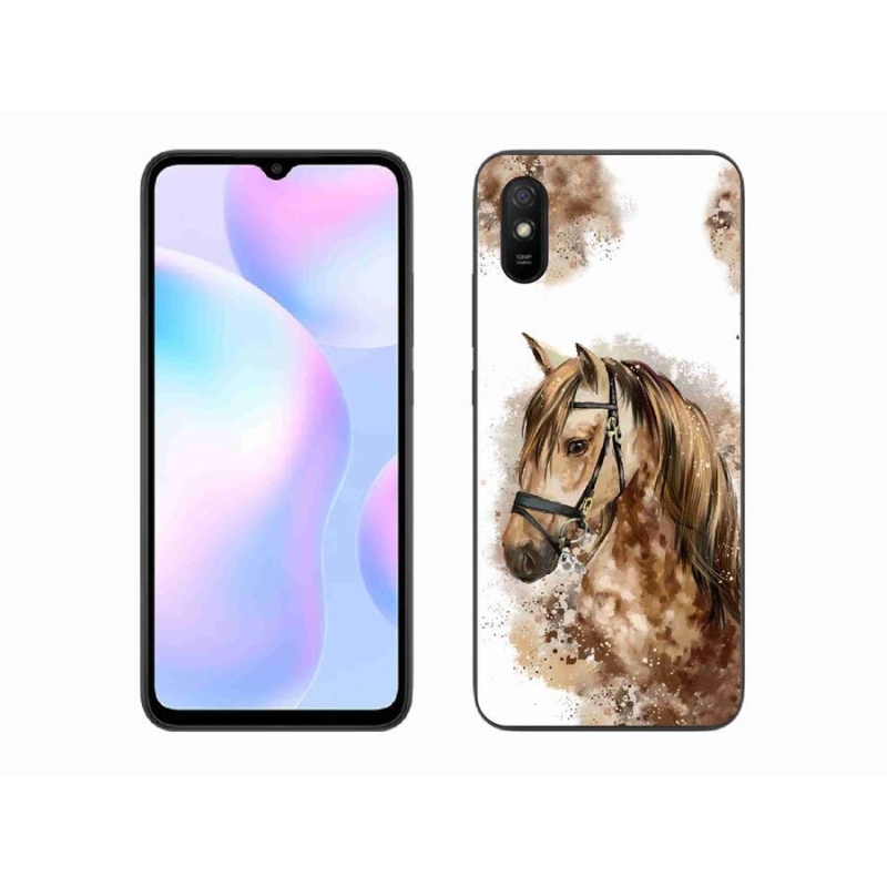 Gelový kryt mmCase na mobil Xiaomi Redmi 9AT - hnědý kreslený kůň