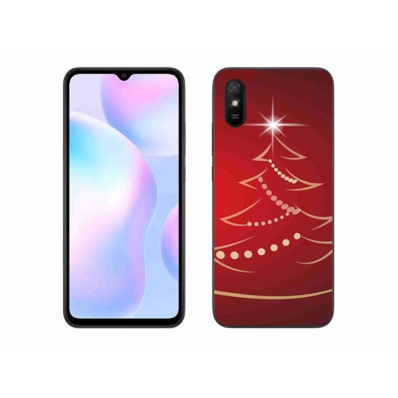 Gelový kryt mmCase na mobil Xiaomi Redmi 9AT - kreslený vánoční stromek