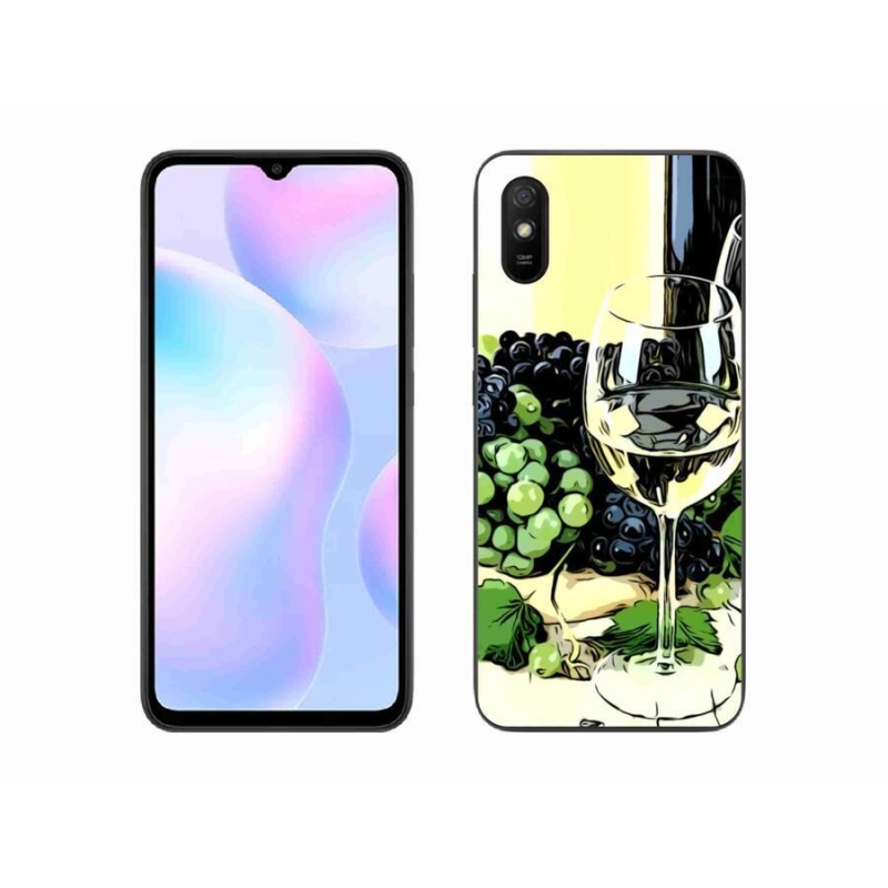 Gelový kryt mmCase na mobil Xiaomi Redmi 9AT - sklenka vína