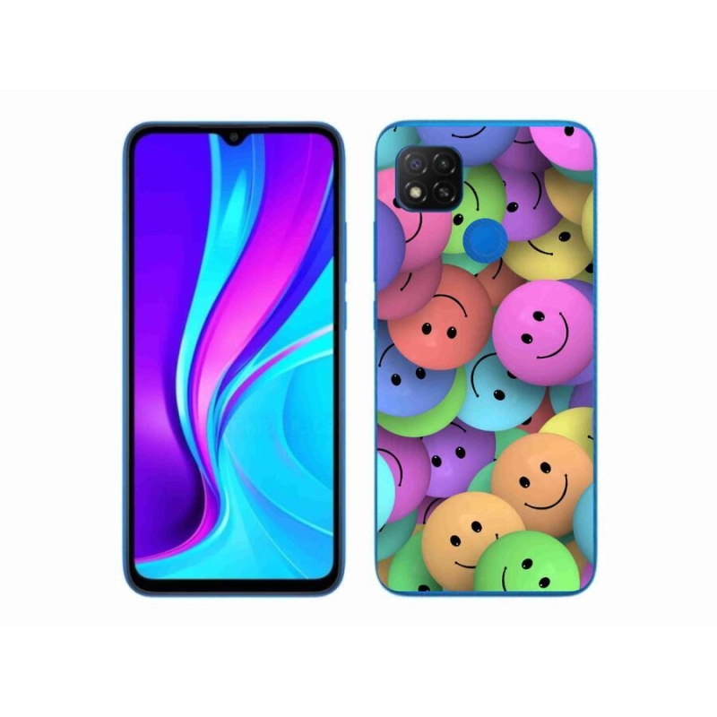 Gelový kryt mmCase na mobil Xiaomi Redmi 9C - barevní smajlíci