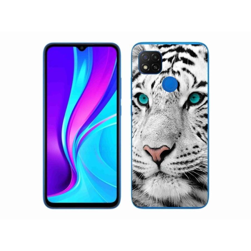 Gelový kryt mmCase na mobil Xiaomi Redmi 9C - bílý tygr