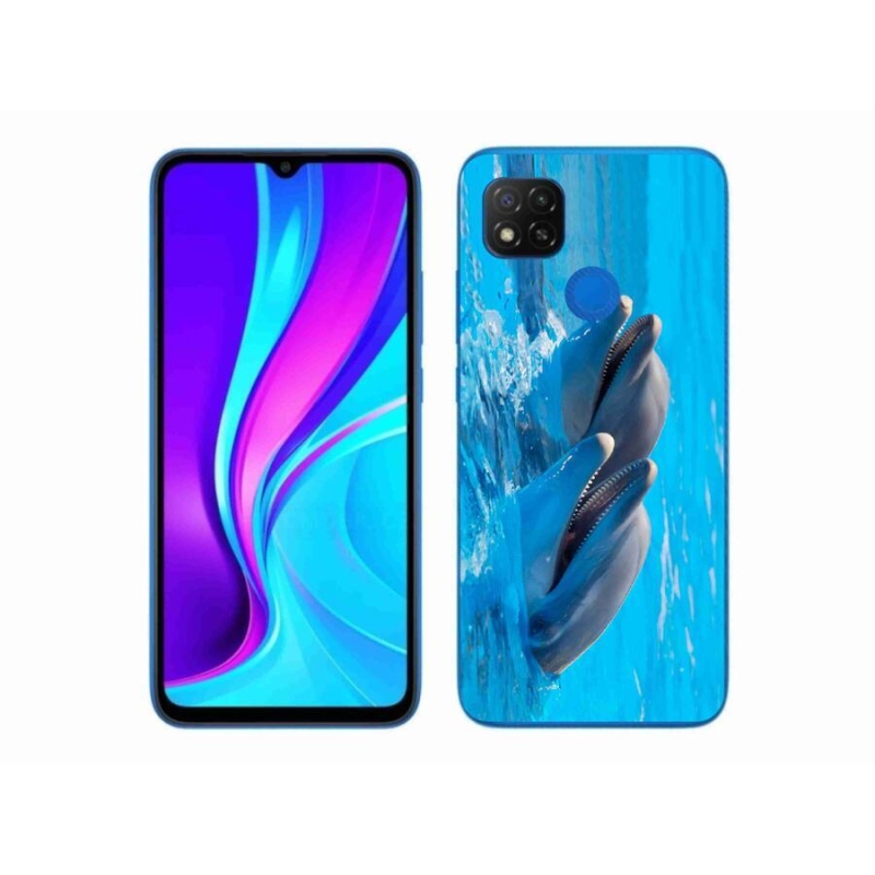 Gelový kryt mmCase na mobil Xiaomi Redmi 9C - delfíni