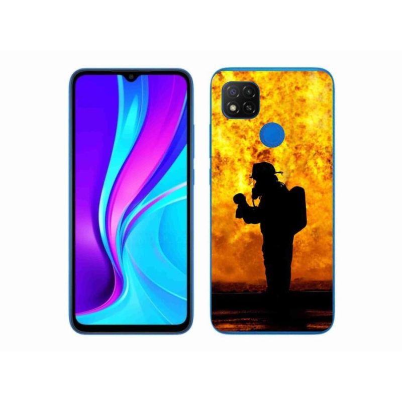 Gelový kryt mmCase na mobil Xiaomi Redmi 9C - hasič