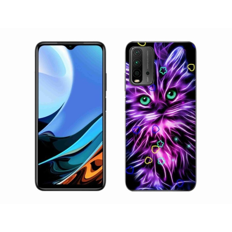 Gelový kryt mmCase na mobil Xiaomi Redmi 9T - abstraktní kočka