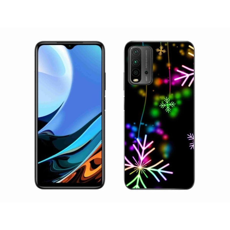 Gelový kryt mmCase na mobil Xiaomi Redmi 9T - barevné vločky