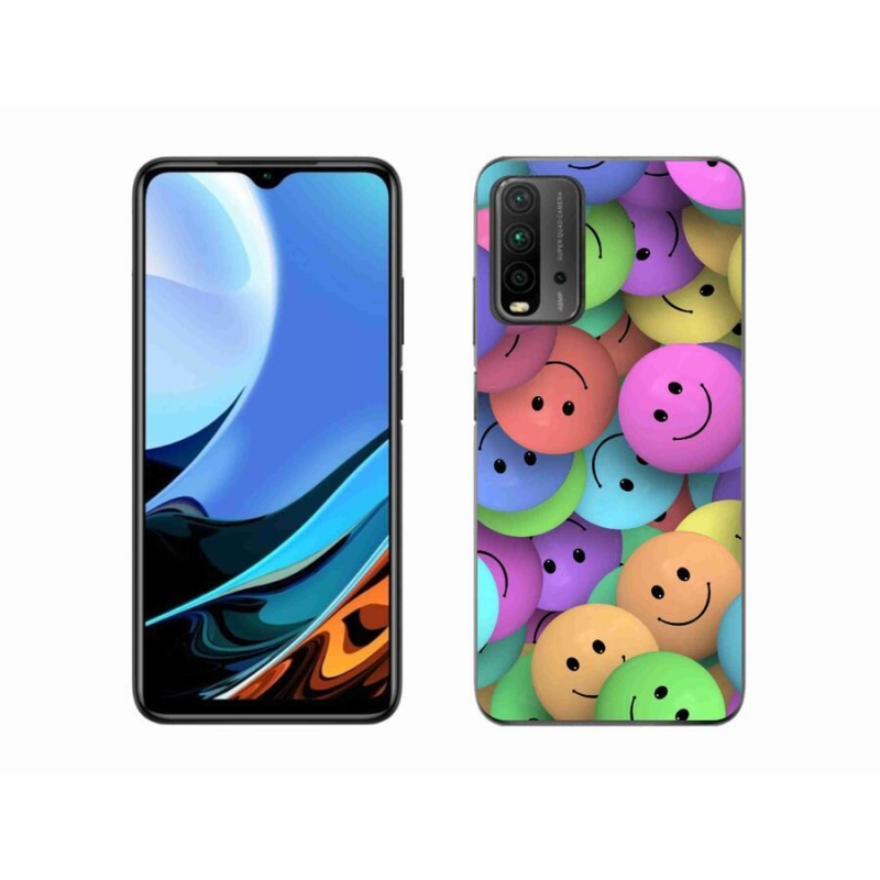 Gelový kryt mmCase na mobil Xiaomi Redmi 9T - barevní smajlíci